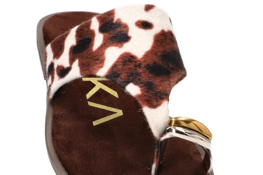 Sandalia de Dedo planas ETIKA Capri 10172 Animal Print – Sandalias Planas Estampado Vaca para mujer