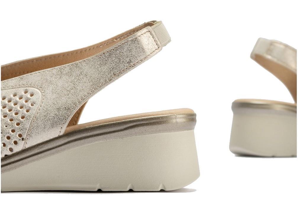 Zapatos destalonados Pitillos 5743 en oro para mujer