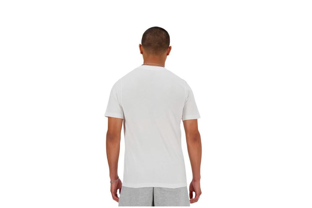 Camiseta manga corta New Balance MT41502 blanco Hombre Sport Essentials Logo