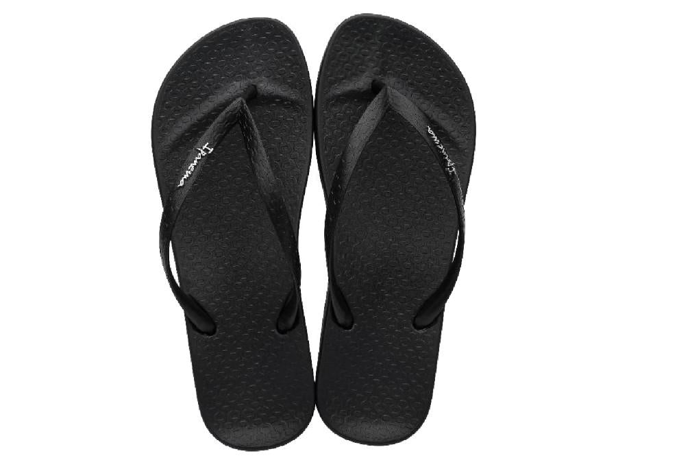 Chanclas de Dedo Ipanema Anatómica Tan IP81030 Negras para Mujer | Sandalias planas de piscina