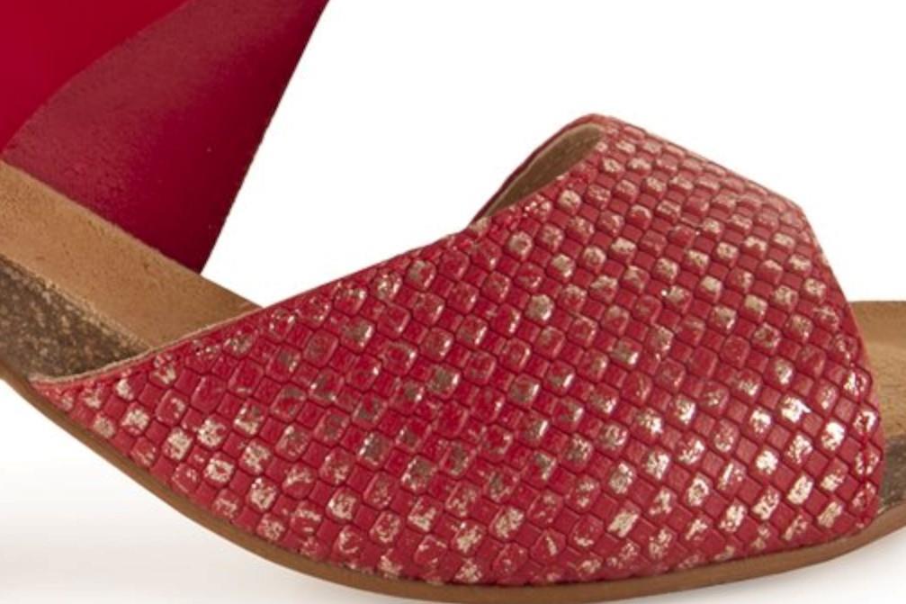 Sandalias con tacón Chamby 2650 en rojo para mujer
