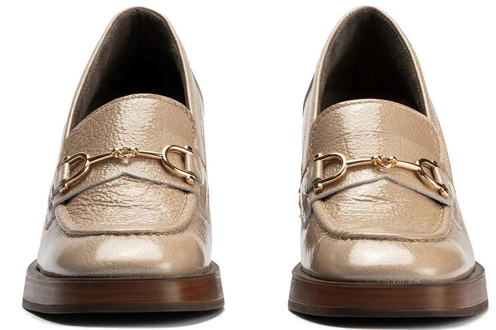 Mocasines con tacón Pitillos 10194 en piedra para mujer