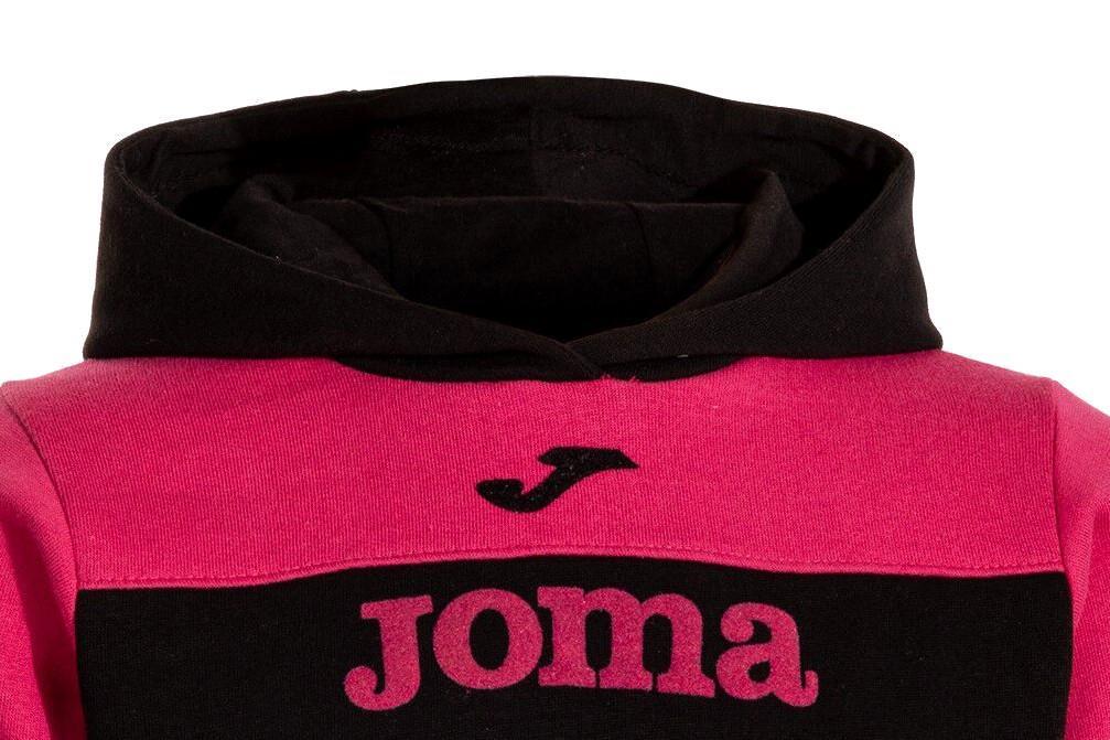 Sudadera con capucha Joma 500801 Park en negro y fucsia para niña