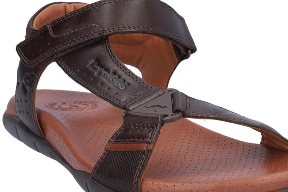 Sandalias Hombre Kangaroos 1003-8 Marrón de Piel – Comodidad, Frescura y Estilo Casual