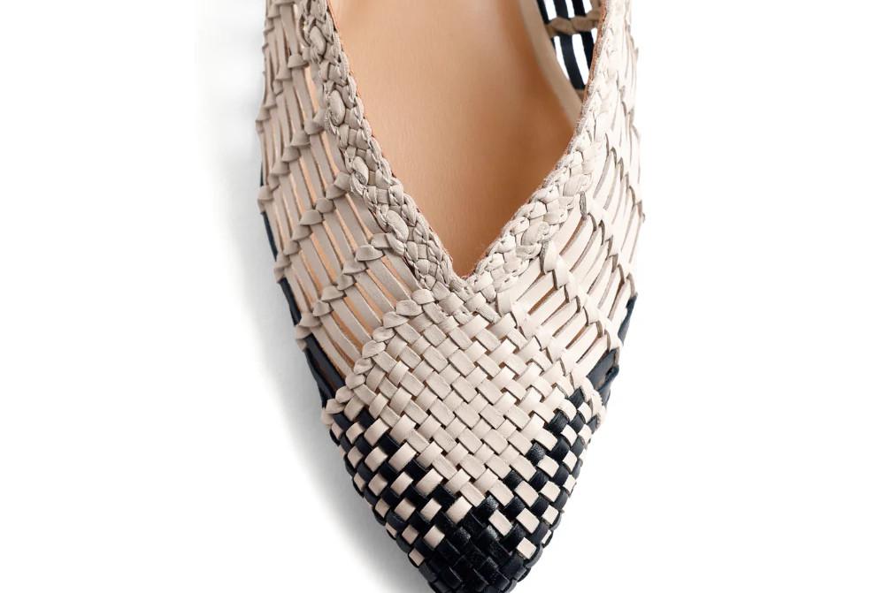 Bailarinas destalonadas de piel trenzada Gioseppo Magarini 79221 off white – cómodas y elegantes