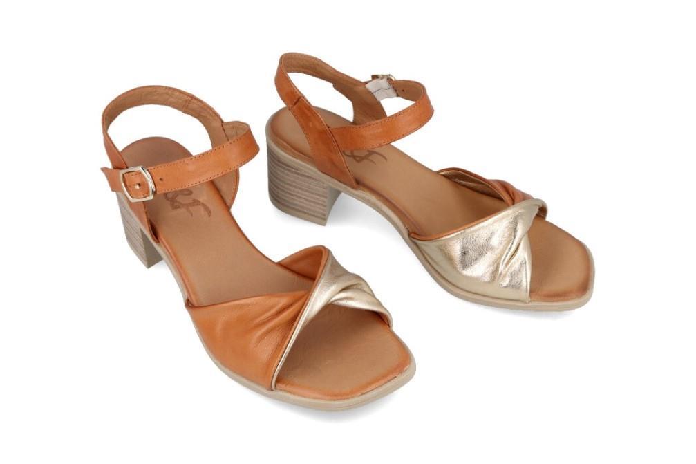 Sandalias de tacón Walk & Fly 21-501 en cuero para mujer