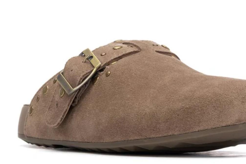 Zueco bio en beige para mujer XTI 14512102 de Serraje con Hebilla