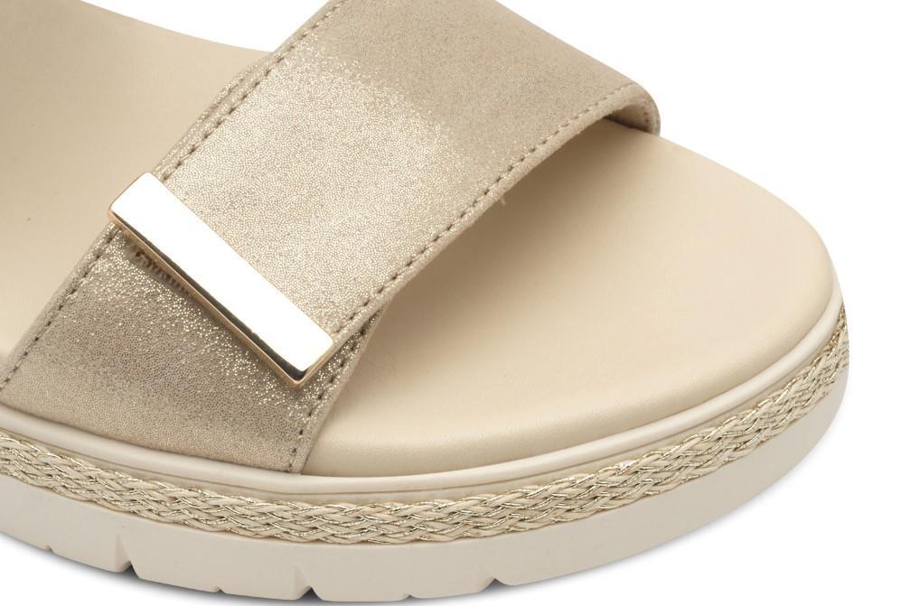 Sandalias con cuña Tamaris 1-28264-44-179 en oro para mujer