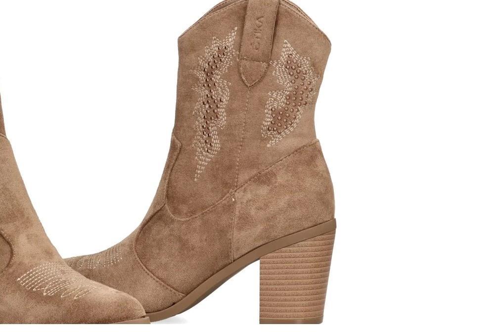 Botines cowboy Etika 110520 ZEIST en taupe para mujer