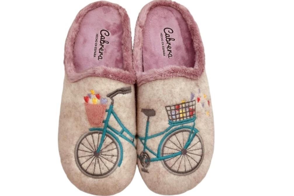 Zapatillas de casa Cabrera 3178 en beige para mujer