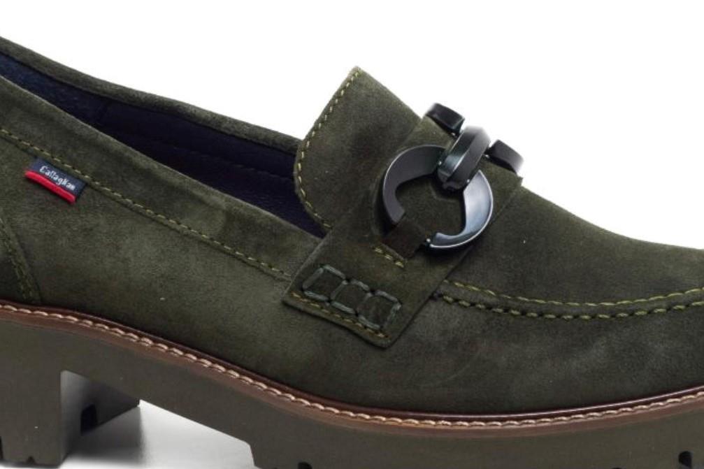 Mocasines Callaghan 13450 Freestyle en verde para mujer