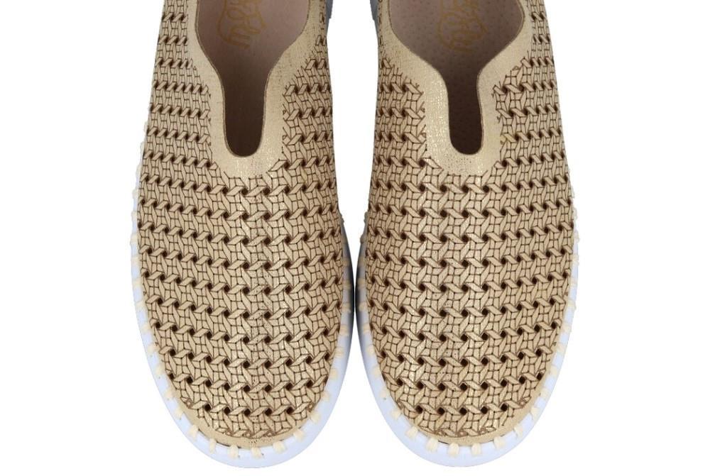 Zapatillas deportivas Walk & Fly Greta AD-9938 A5 en oro para mujer