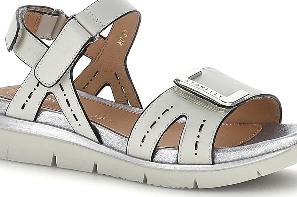 Sandalias planas Stonefly ELODY 24223657 en blancas de piel