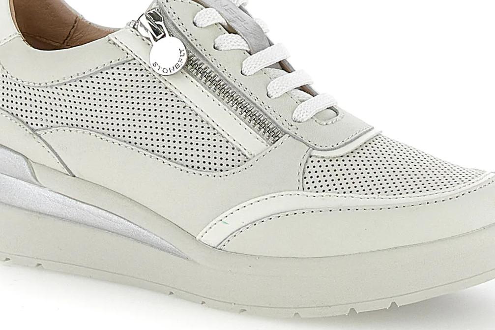 Zapatillas Deportivas Mujer Stonefly 220739 Cream 52 Blanco – Piel con Cremallera