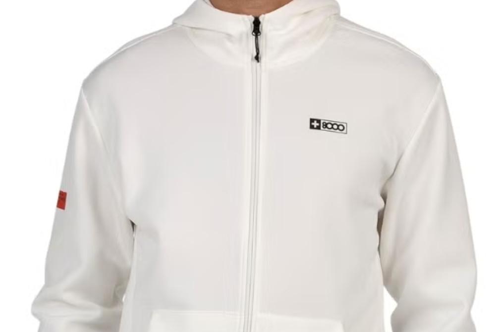 Sudadera con capucha +8000 ELUIR en marfil