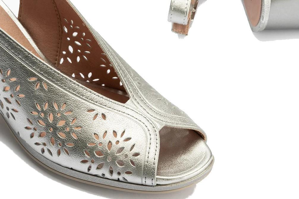 Zapatos destalonados Pitillos 10532 en plata para mujer