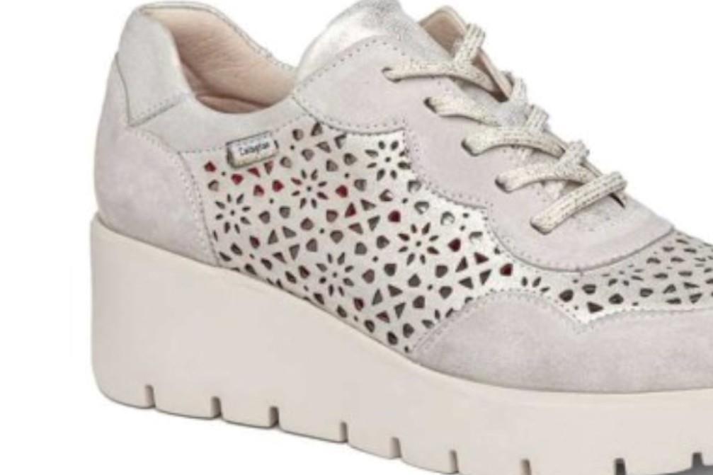 Zapatos deportivos Callaghan 32121 Amal en platino para mujer