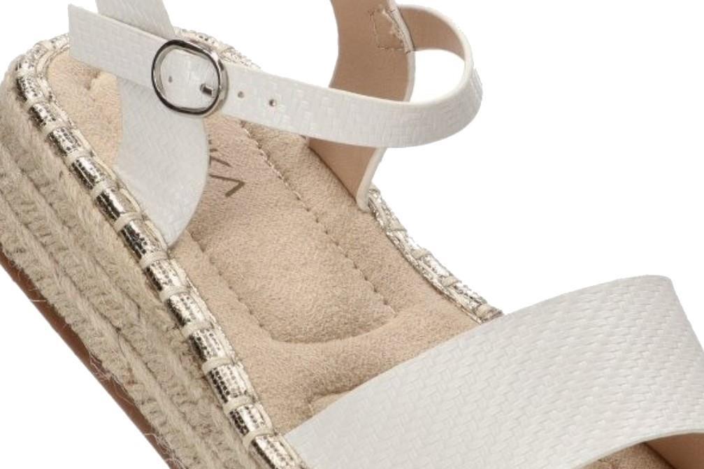 Sandalias con yute Etika 13718 en blanco para niña