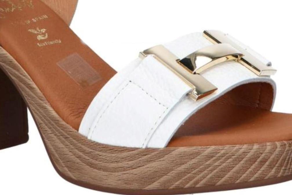 Sandalias de tacón Oh! my Sandals Rosalia 5636 en blanco para mujer