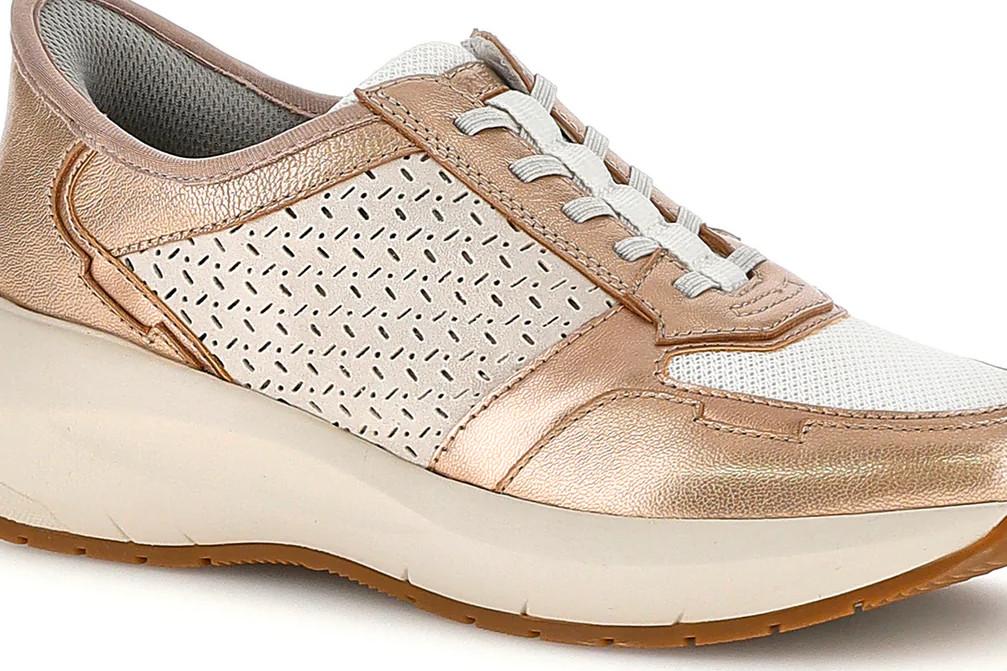 Zapatillas deportivas Stonefly 223603 Twins 10 Gris Claro Mujer | Piel Laminada con Tecnología Blufit