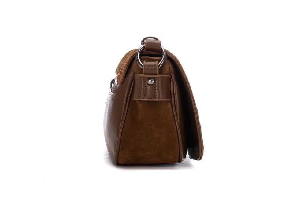Bolso Bandolera Carmela 186236 en camel para mujer de Serraje Estilo Boho