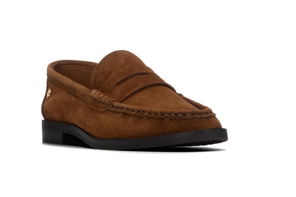 Mocasines planos de Serraje Carmela 164389 para Mujer en camel