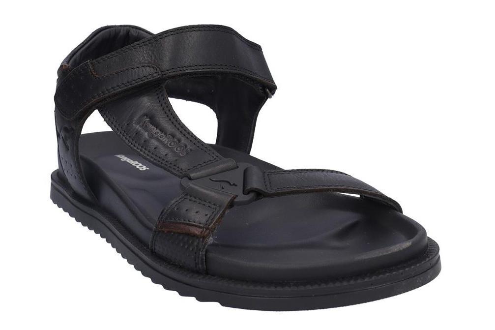 Sandalias Hombre Kangaroos 1025-1 Negro de Piel – Comodidad, Ligereza y Estilo Casual
