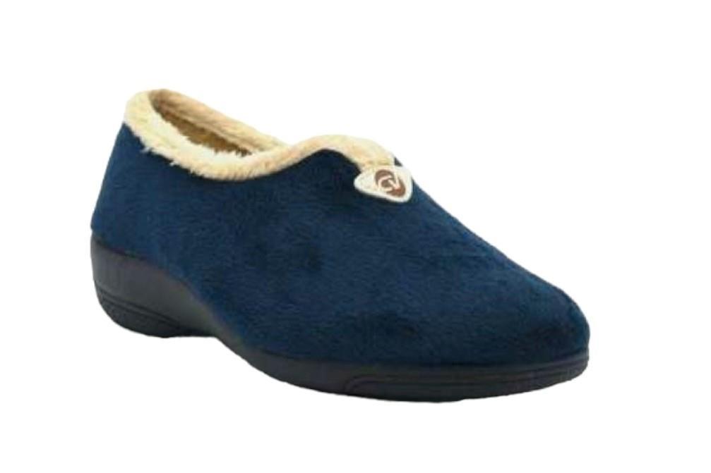 Zapatillas de casa Cabrera 5070 en azul marino para mujer
