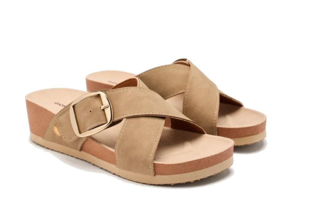 Sandalias bio Gioseppo WINN 74512 en taupe para mujer