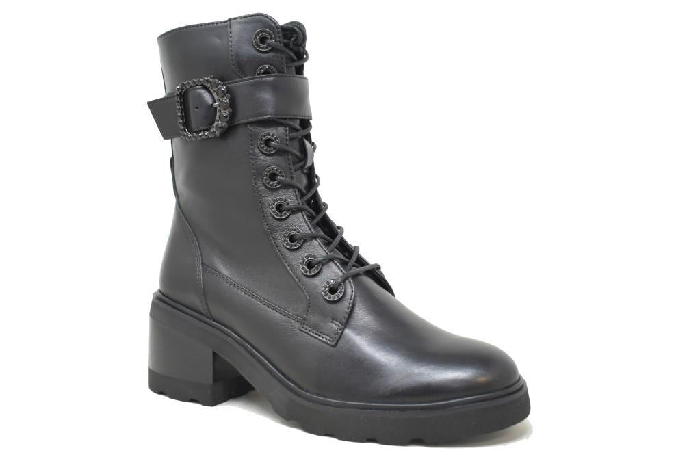 Botines militares Regarde Le Ciel Marcy 02 de color negro