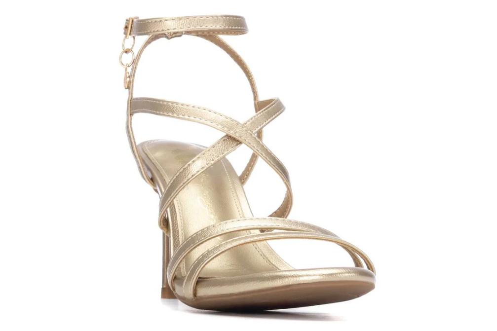 Zapatos de fiesta Xti 145460 – Sandalia de mujer elegante con tiras finas y tacón fino de 8 cm