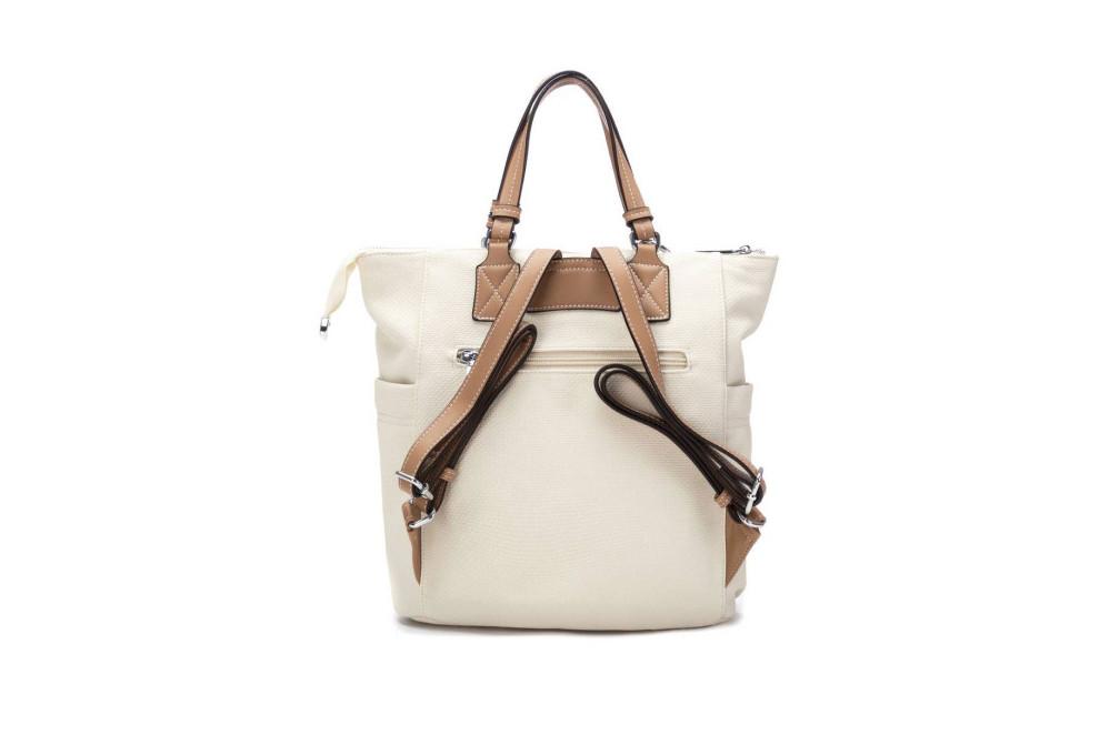 Bolso mochila para mujer XTI 184621 beige– Shopper Convertible con Asas y Diseño Versátil