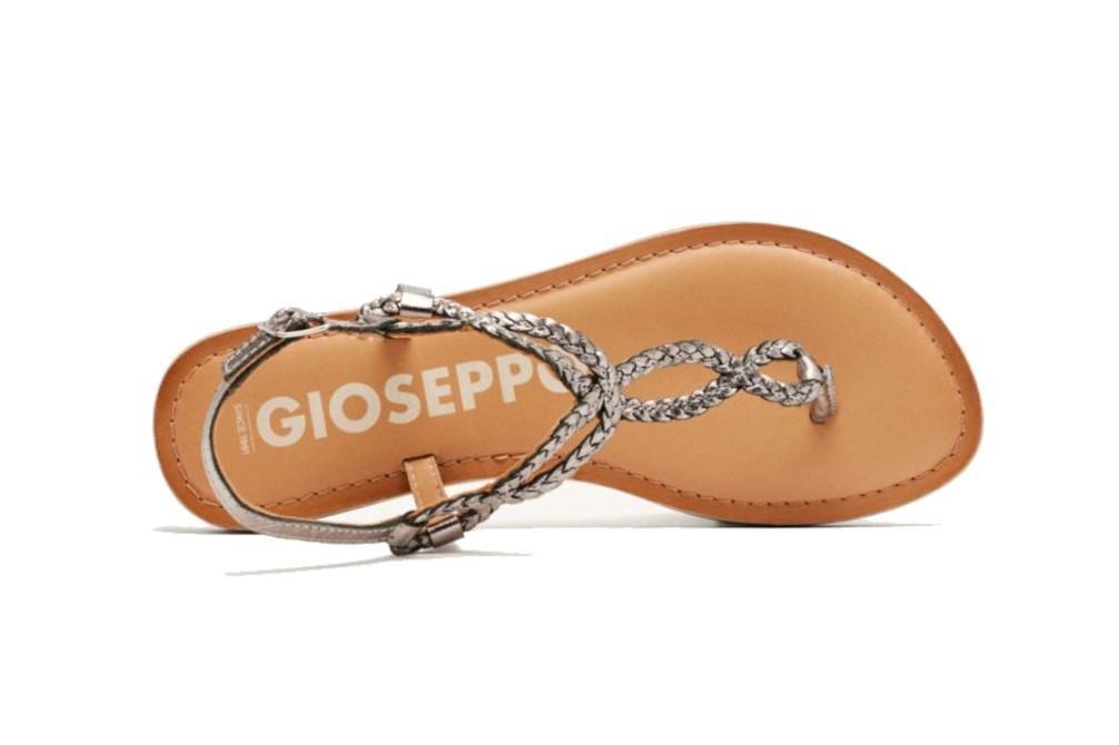 Sandalias planas de dedo Gioseppo Merignas 69111 en plomo para mujer
