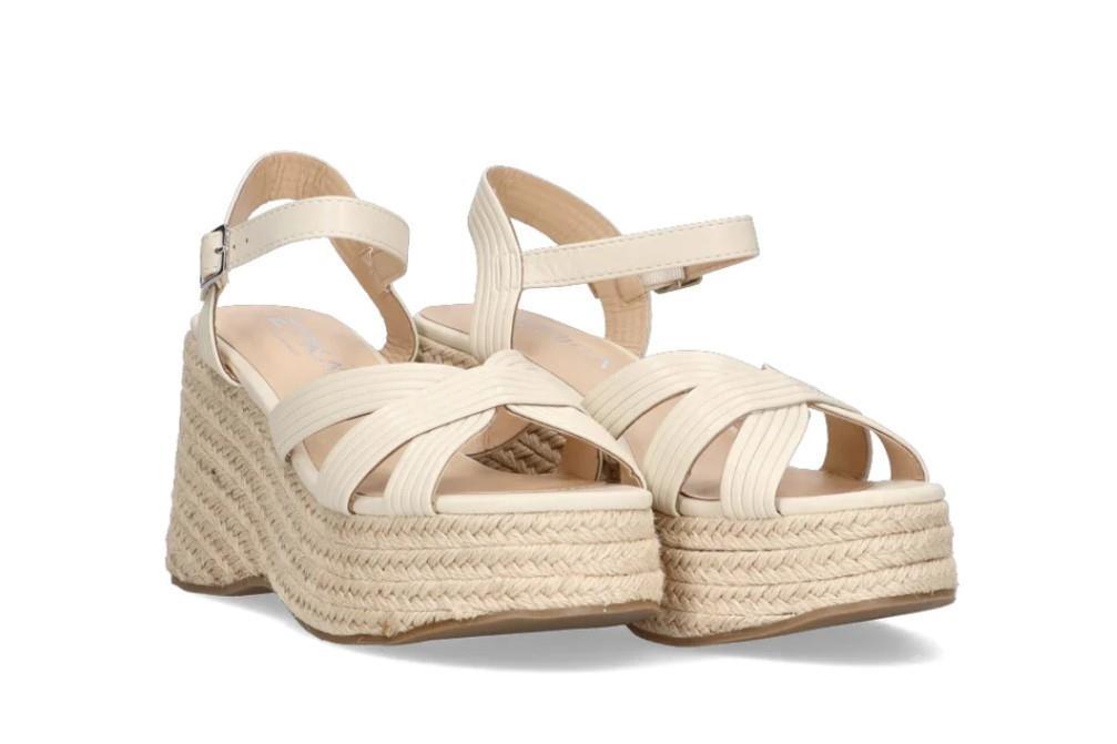 Sandalias con cuña Etika Alcaidesa 20024 en beige para mujer