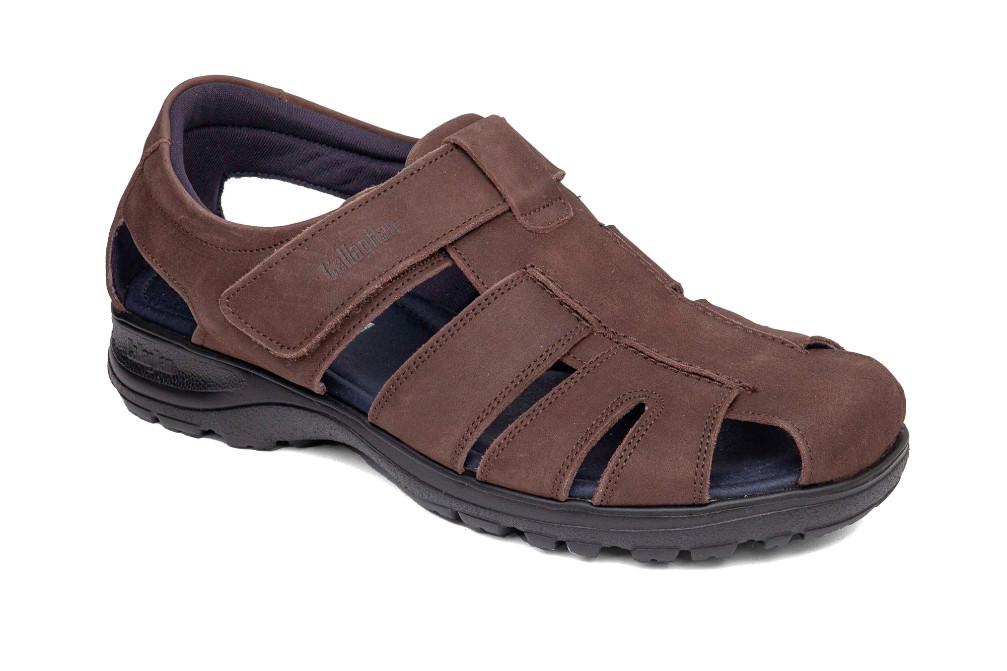 Sandalias de hombre de piel Callaghan 86101 Sinatra con tecnología Adaptaction Marrón