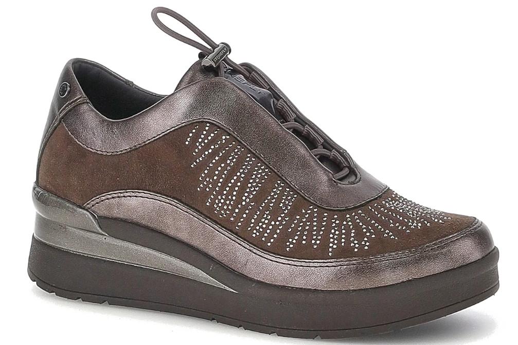 Zapatillas mujer Stonefly Cream 70 gris con strass