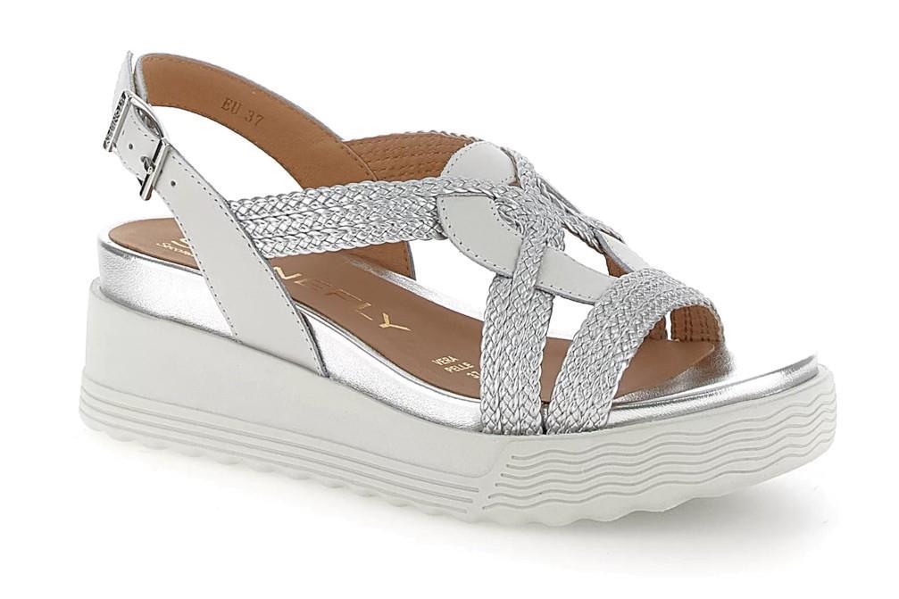 Sandalias con plataforma Stonefly 220895 PARKY 24 EMBOSSED para mujer en blanco