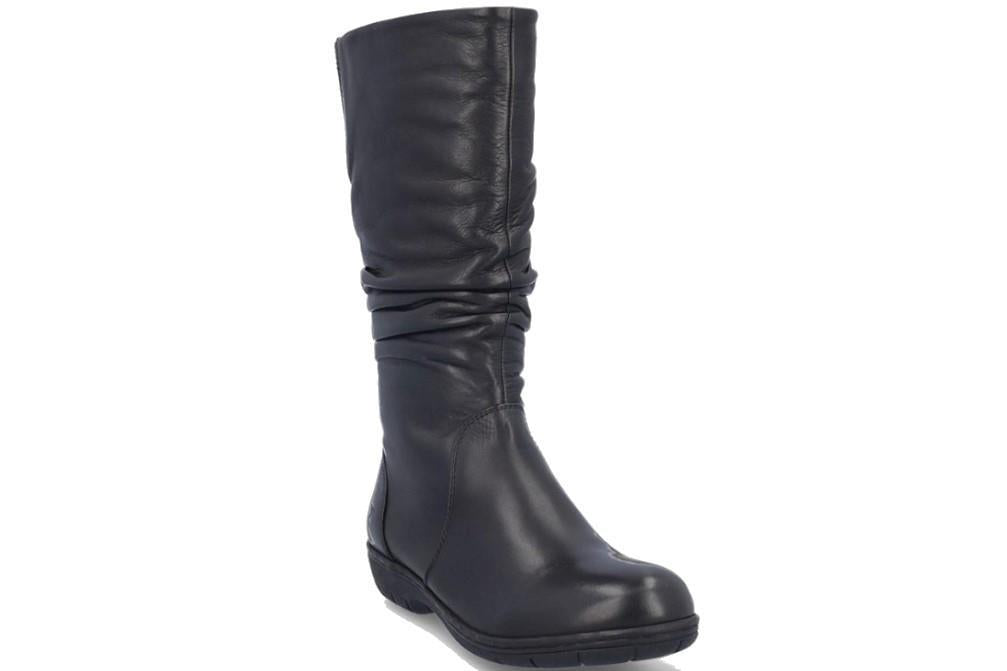 Botas altas planas Kangaroos 887-11 en color negro