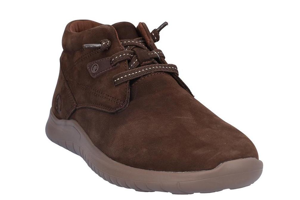 Botines Coronel Tapiocca T536-48 de nobuck marrón con cordones elásticos para hombre