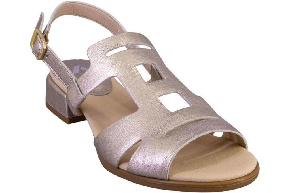 Sandalias de mujer de tacón bajo Callaghan 34407 Kylie Oro