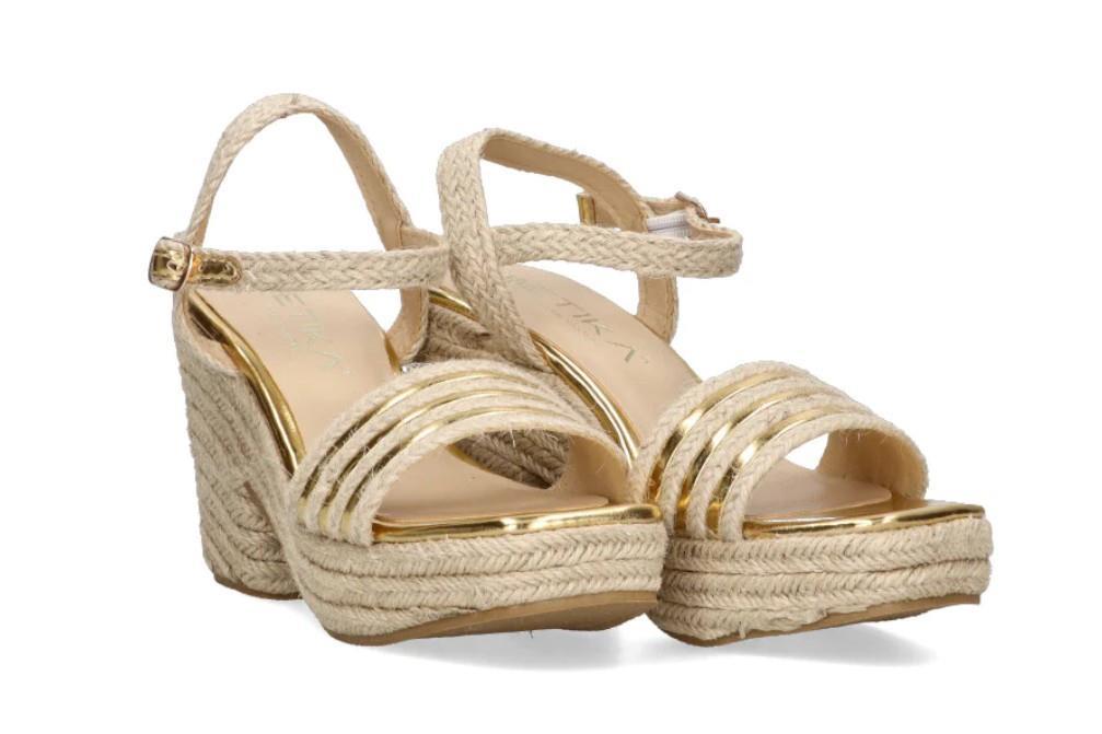 Sandalias de esparto Etika 30002 CHULLERA en color oro