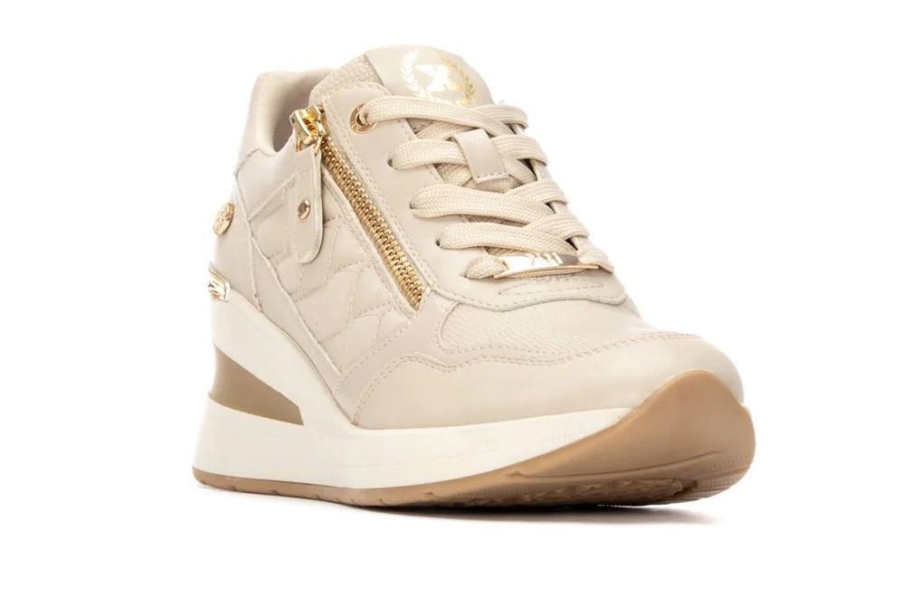 Zapatillas deportivas con cuña XTI 14438001 en beige