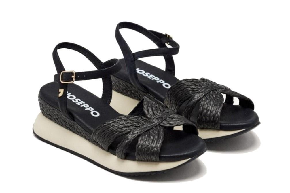 Sandalias con cuña Gioseppo GUILDHALL 74009 en negro para mujer