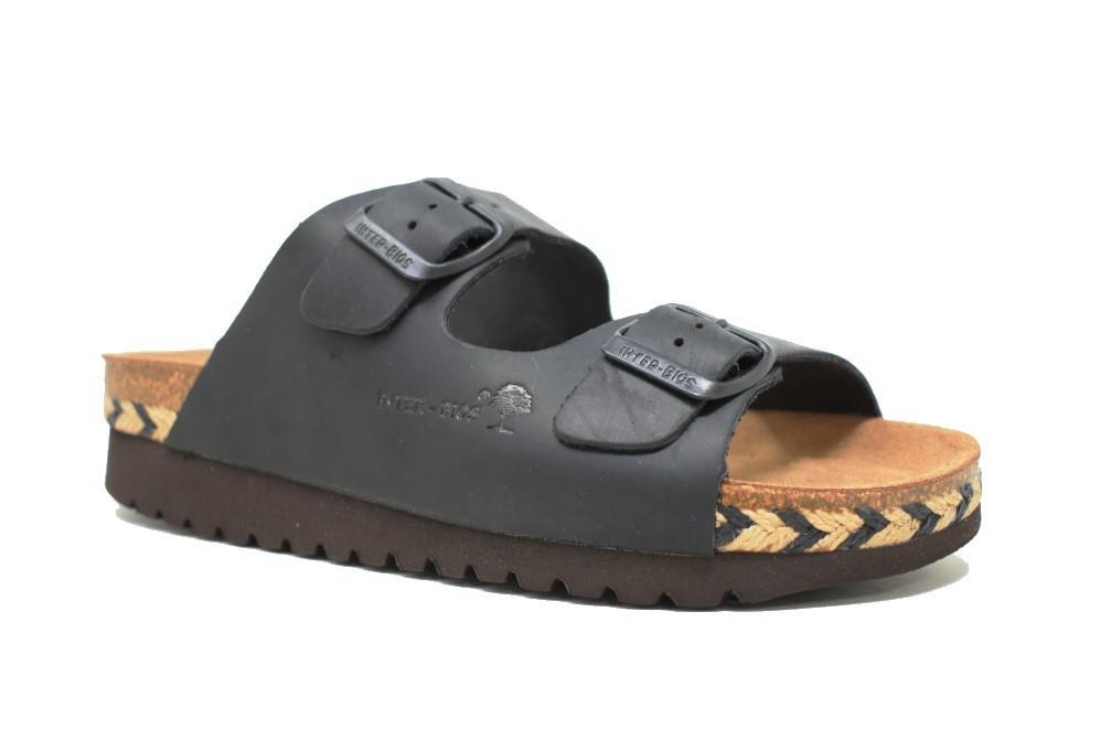 Sandalias con plataforma Inter-bios 7206-C en negro para mujer