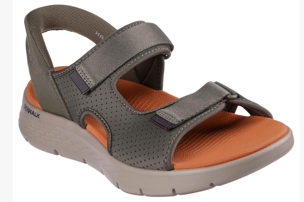 Sandalias Skechers Slip-Ins GO WALK Flex SD Easy Entry 229210 Verde Hombre | Deportivas, Ligeras y Cómodas