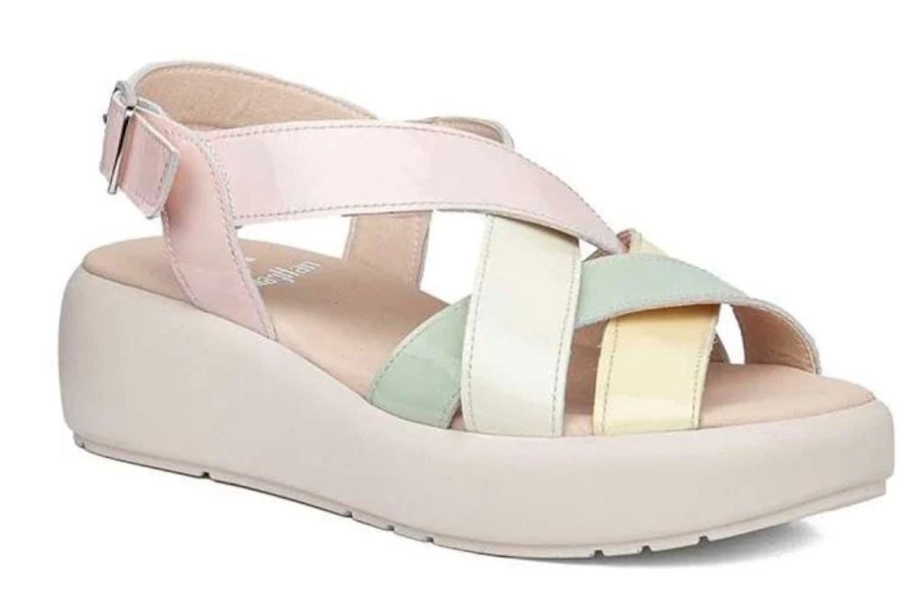 Sandalia con cuña Callaghan 35001 Ancona en crema