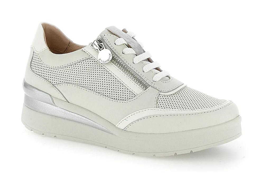 Zapatillas Deportivas Mujer Stonefly 220739 Cream 52 Blanco – Piel con Cremallera