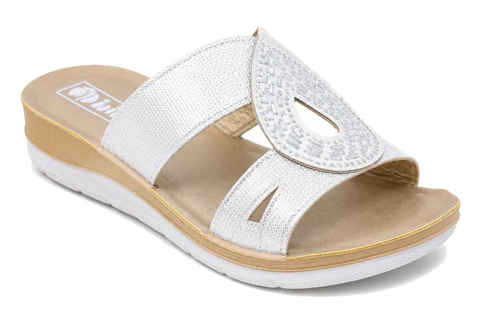 Sandalias con cuña Inblu BV000048 blancas para mujer