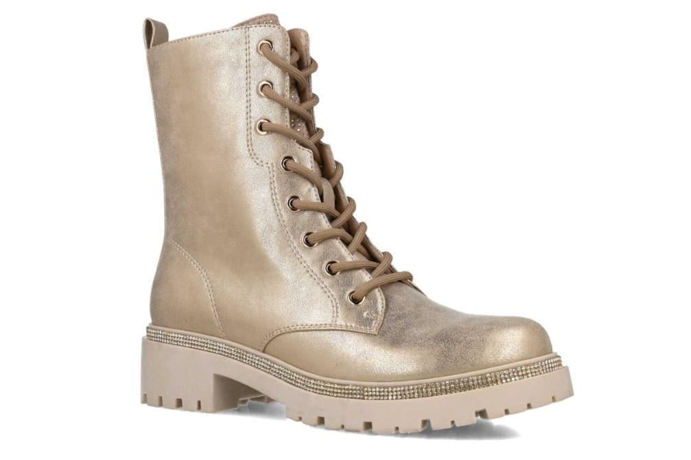 Botines militares XTI AKNA 026105 en oro para mujer