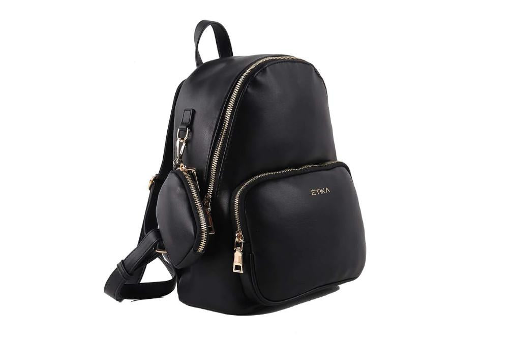 Mochila ETIKA Grace 03 B30124 para mujer en color negro